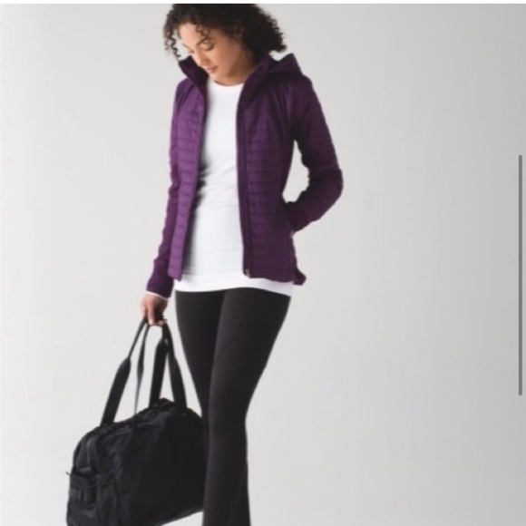 Lululemon RARE Dark Magenta First Mile Puffer Hooded Jacket - Picture 2 of 16